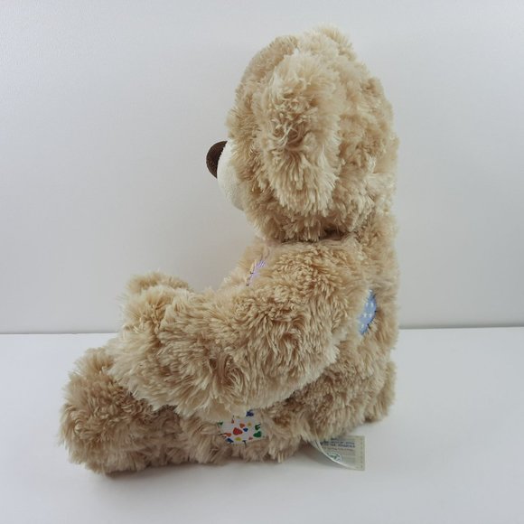 Build a Bear Champ Bear Plush Patches Corduroy Tan 16" Voice Message BABW - Picture 3 of 9